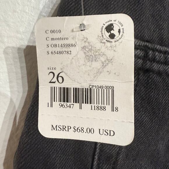 Free People Montero Black Maggie Distressed Shorts Sz 26 NWT - Picture 8 of 13